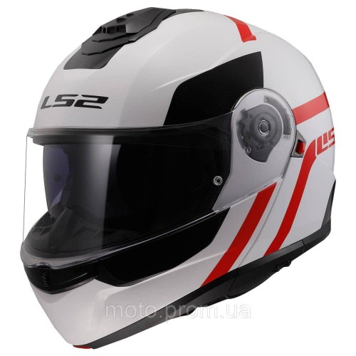 Мотошолом LS2 FF908 Strobe 2 Autox White Red (S)