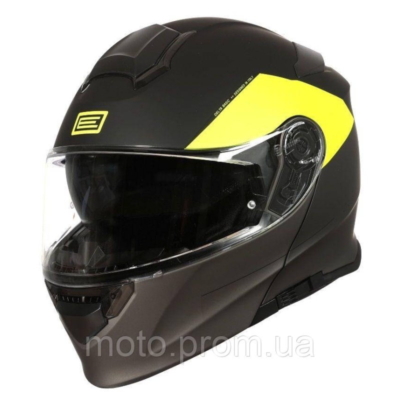 Мотошолом Origine Delta Basic Virgin Fluo Yellow Black Titanium Matt (M)