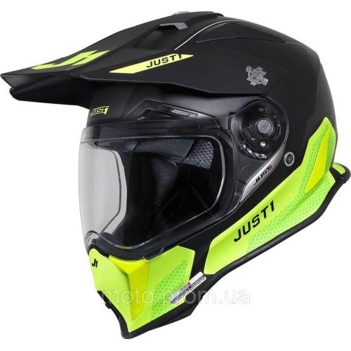 Мотошолом Just1 J14-F Elite Fluo Yellow Black (M)