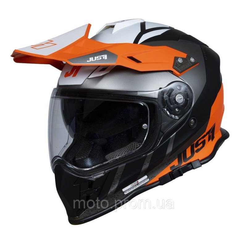Мотошолом Just1 J34 Pro Outerspace Fluo Orange Black (M)