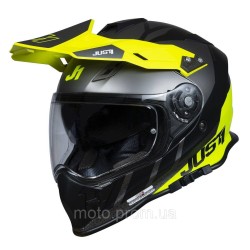 Мотошолом Just1 J34 Pro Outerspace White Fluo Yellow Black (S)