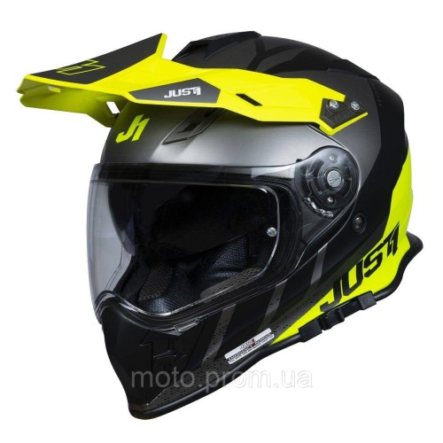Мотошолом Just1 J34 Pro Outerspace White Fluo Yellow Black (XS)