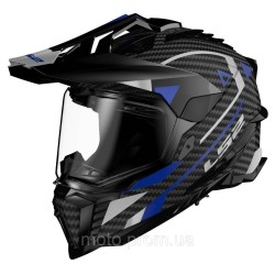 Мотошолом LS2 MX701 C Explorer Adventure Blue (M)