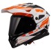 Мотошолом LS2 MX702 Pioneer 2 Namib White Orange (S)
