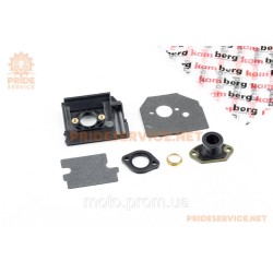 Патрубок карбюратора + переходник + пластина к-кт 4500/5200 Патрубок карбюратора + переходник + пластина к-кт 4500/5200