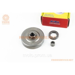 Тарелка сцепления + звезда 3/8-7 Husqvarna-365/371/372, JONSERED-CS2165/2171/2172+ подшипник
