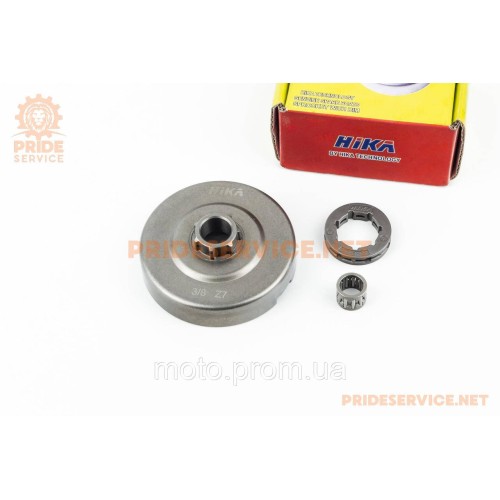 Тарелка сцепления + звезда 3/8-7 Husqvarna-365/371/372, JONSERED-CS2165/2171/2172+ подшипник