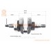 Коленвал 186F (Dшейки-40мм, H-118,0мм) под шлиц +шестерни+подшипник, запрессованный