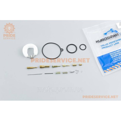 Ремонтний к-кт карбюратора 70cc, 15 деталей + поплавок