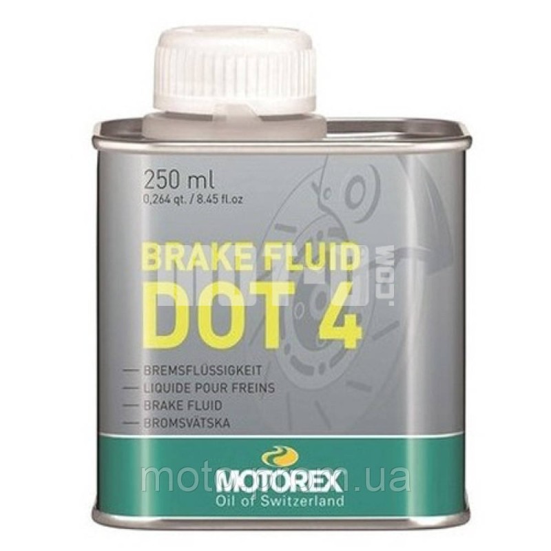 РІДИНА ГАЛЬМ ТА ЗЧЕПЛЕННЯ MOTOREX DOT4 BRAKE FLUID (250МЛ)