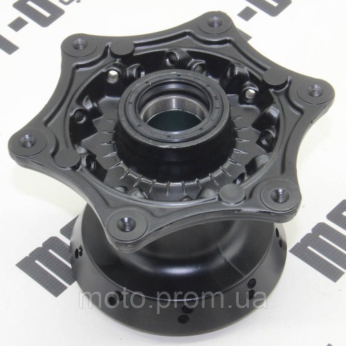 Ступица переднего колеса, черная KOVI CB250-4Т, LITE