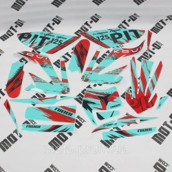 Наклейки на пластик (комплект), бирюзовый KOVI 125-4Т (125/150 Pit Bike) Наклейки на пластик (комплект), бирюзовый KOVI 125-4Т (125/150 Pit Bike)