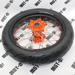 Диск задний+шина, R17*3.50J (ступица оранжевая) KOVI 