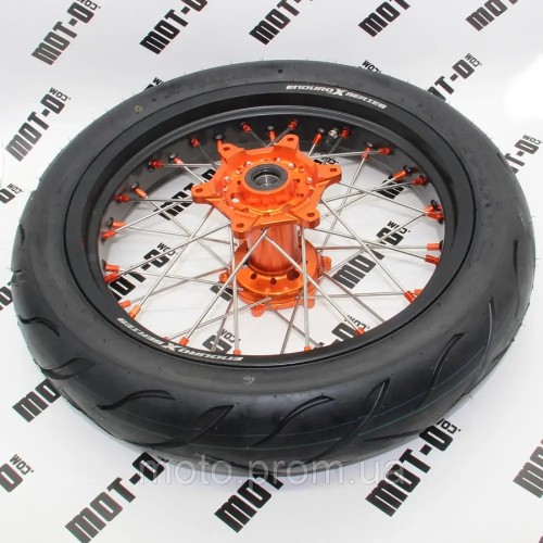 Диск задний+шина, R17*3.50J (ступица оранжевая) KOVI 