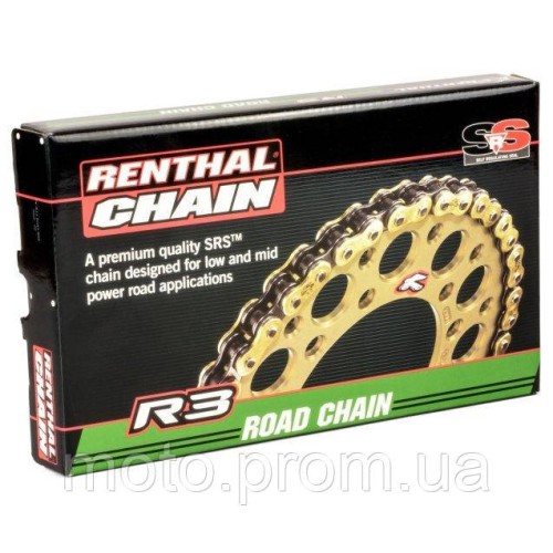 Ланцюг Renthal R3-3 Chain - 520 [Gold] 520-130L / Seal Ring