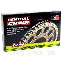 Ланцюг Renthal R4 Chain - 525 [Gold] 525-124L / Seal Ring