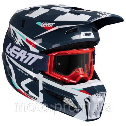 Шолом LEATT Moto 3.5 Helmet + Goggle [Blue] M