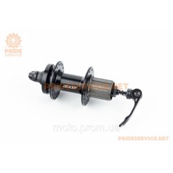 Втулка задня MTB алюмінієва 14Gx36H під касету 8-10зв, Disk-brake, кріпл. ексцентрик, чорна MS37R