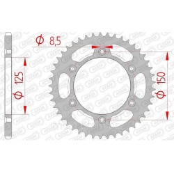 Зірка AFAM Steel Sprocket 520 - KTM [Silver] 42z