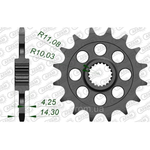 Зірка AFAM Shaft Sprocket 520 17z