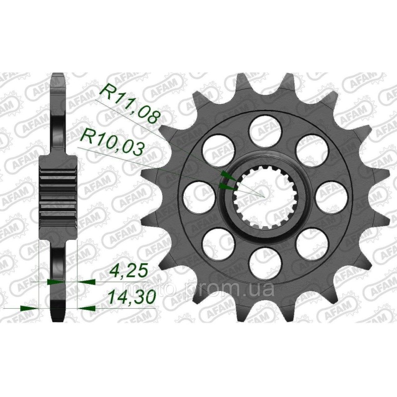 Зірка AFAM Shaft Sprocket 520 17z