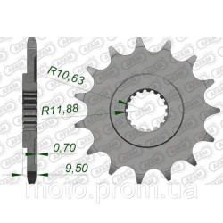 Зірка AFAM Shaft Sprocket 520 - Honda 15z
