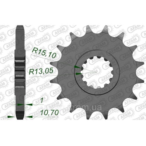 Зірка AFAM Shaft Sprocket 530 16z