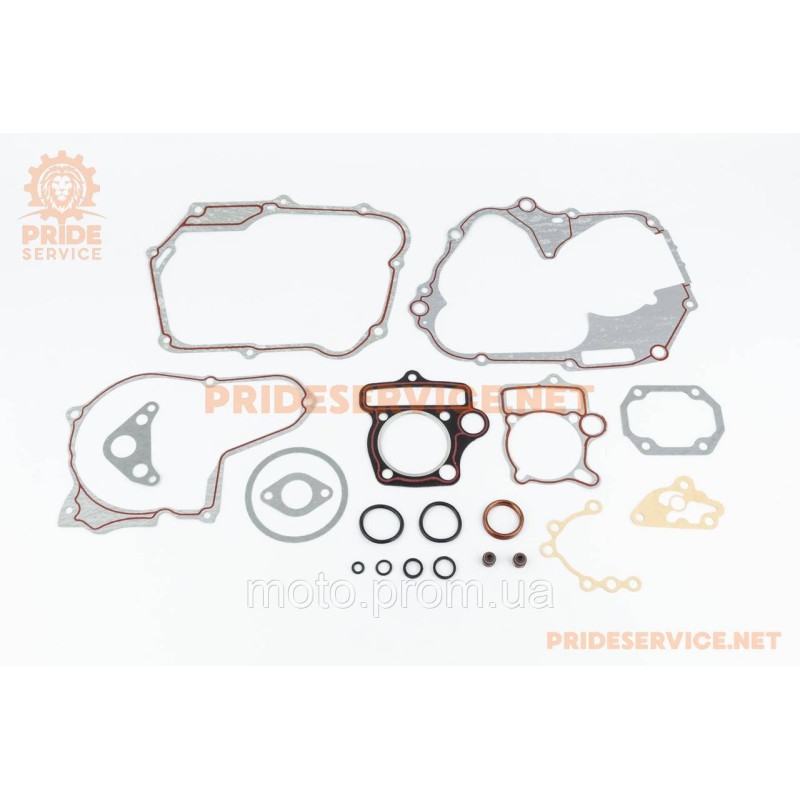 Прокладки двигателя JH-125cc-54мм, к-кт 20 деталей (красная нить)