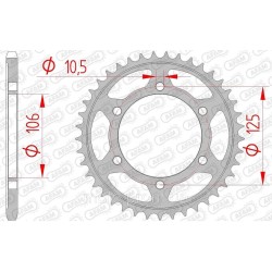 Зірка AFAM Steel Sprocket 520 [Silver] 51z