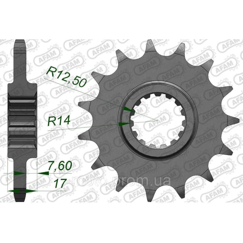 Зірка AFAM Shaft Sprocket 525 16z