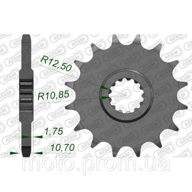 Зірка AFAM 525 Sprocket - Yamaha 17z