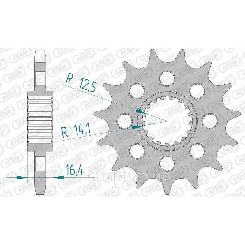 Зірка AFAM Shaft Sprocket 525 16z