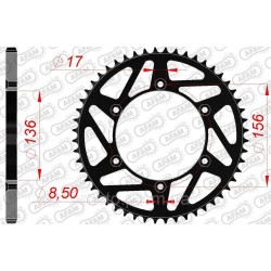 Зірка AFAM 520 K-Steel Chainwheel - Sherco [Black] 51z