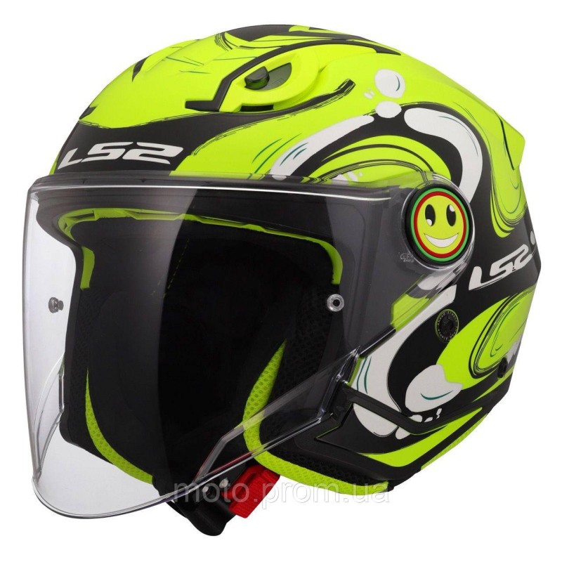 Шолом LS2 OF622 Funny 2 Glup Hi-Viz Yellow (M)