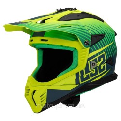 Мотошолом LS2 MX708 Fast 2 Duck Matt Hi-Vis Green Hi-Vis Yellow (3XL)