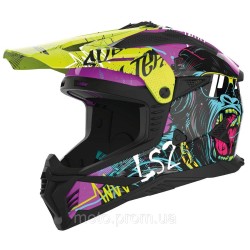 Мотошолом LS2 MX708 Fast 2 Gorilla Purple H-V Yellow (XXL)
