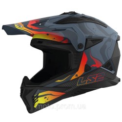Мотошолом LS2 MX708 Fast 2 Wash Matt Dark Grey (3XL)