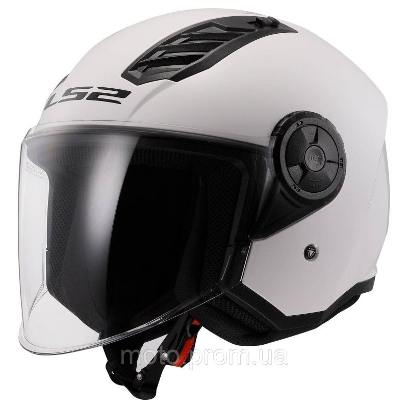 Мотошолом LS2 OF616 Airflow 2 Solid Gloss White (M)