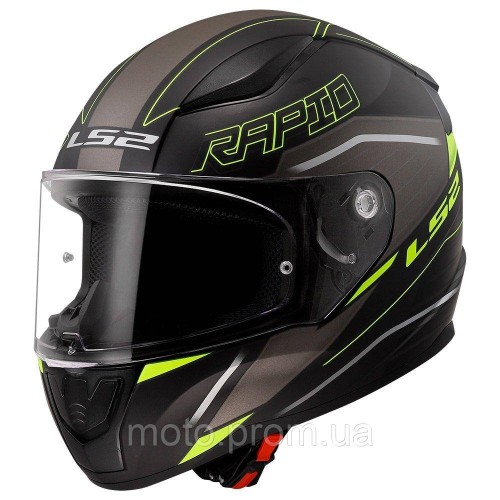Мотошолом LS2 FF353 Rapid 2 Rokku Matt Black Hi-Vis Yellow (S)
