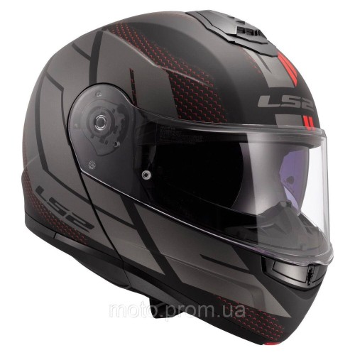 Мотошолом LS2 FF908 Strobe 2 Code Black Grey (M)