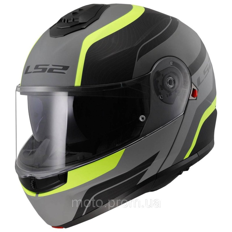 Мотошолом LS2 FF908 Strobe 2 Monza Matt Black H-V Yellow (M)