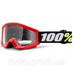 Дитячі окуляри 100% STRATA MINI Goggle [Red] Clear Lens