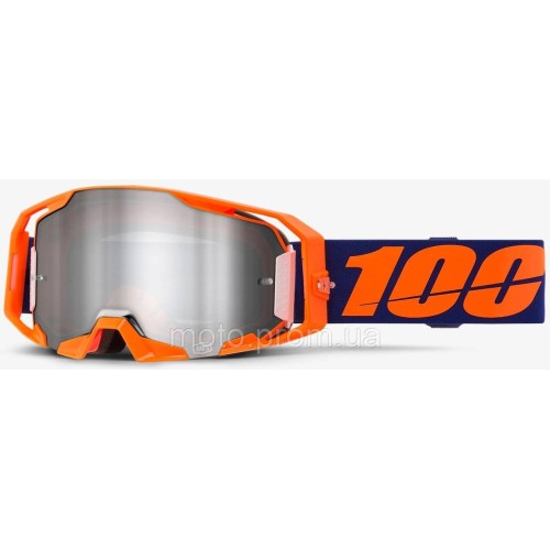 Окуляри 100% ARMATIC Goggle [Neon Orange] Mirror Silver Lens