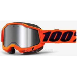 Окуляри 100% ACCURI 2 Snowmobile Goggle [Neon Orange] Dual Mirror Silver Lens