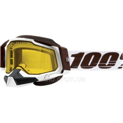 Окуляри 100% RACECRAFT 2 Snowmobile Goggle [Snowbird] Dual Yellow Lens