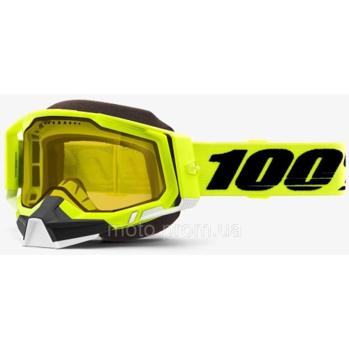 Окуляри 100% RACECRAFT 2 Snowmobile Goggle [Yellow] Dual Yellow Lens