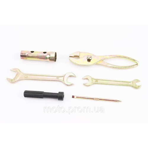 Ключ свечной для 4Т - 16/18mm + 4 предмета (рожковый ключ 8*10mm/рожковый ключ 14*17mm/отвертка ±/плоскогубцы)