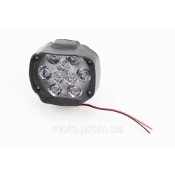 Фара додаткова світлодіодна вологозахисна — 9 LED, (77*64mm) з кріпленням Фара додаткова світлодіодна вологозахисна — 9 LED, (77*64mm) з кріпленням