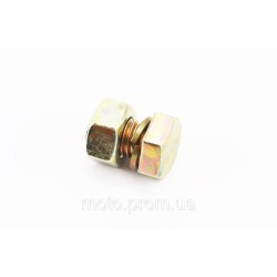 Болт + гровер + гайка M10x15mm (під ключ 16мм) Болт + гровер + гайка M10x15mm (під ключ 16мм)