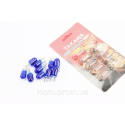 Лампа повороту (синя без цоколя) 12V / 3W T10, 10 шт. Лампа повороту (синя без цоколя) 12V / 3W T10, 10 шт.